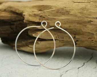 1.5 inch Hoop Earrings, Medium Lightweight Hoop Earrings