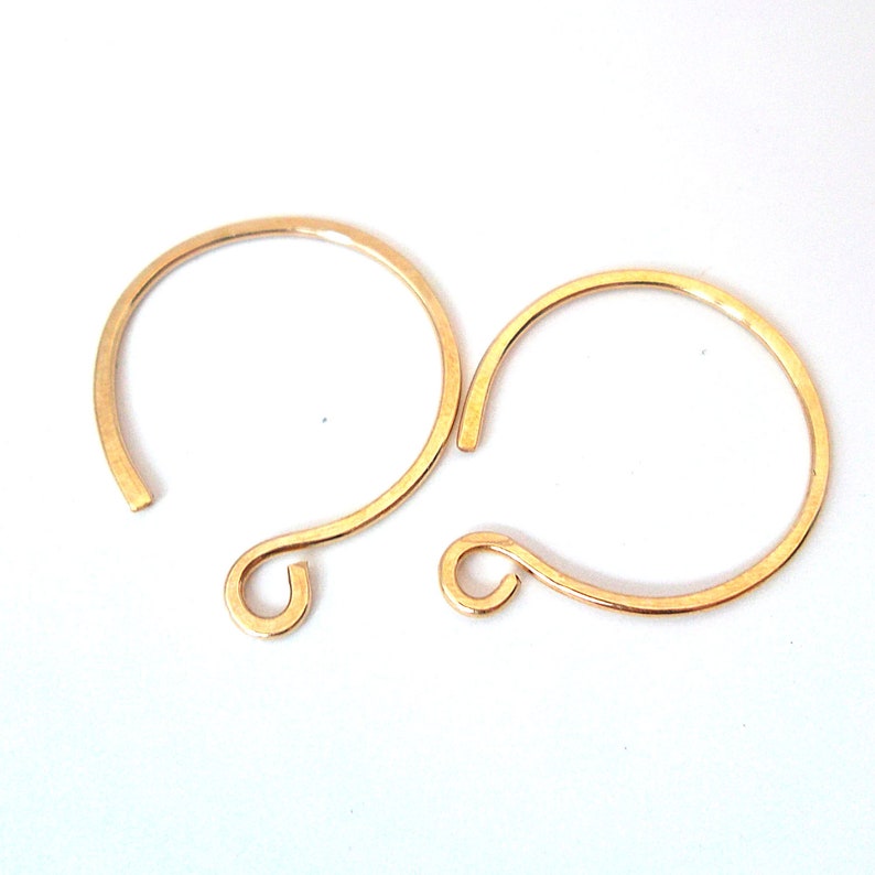 Tiny Gold Hoop Earrings, reverse hoop earrings, 14k Gold-Filled, simple classic minimalist, 1/2 inch hoops image 2