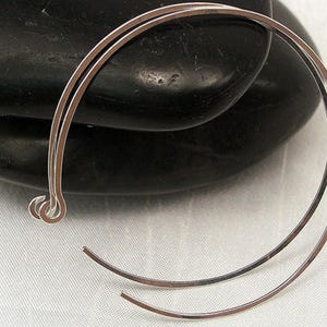 Large Sterling Silver Hoop Earrings | Thin Hoop Earrings