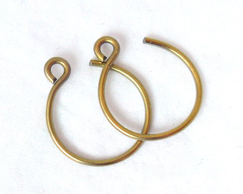 Tiny Yellow Niobium Hoop Earrings Golden Backward Hoops Hypoallergenic Lightweight Everyday Jewelry Present for Her