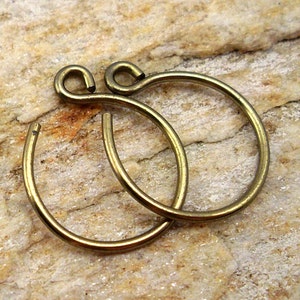Tiny Yellow Niobium Hoop Earrings Golden Backward Hoops Hypoallergenic Lightweight Everyday Jewelry Present for Her