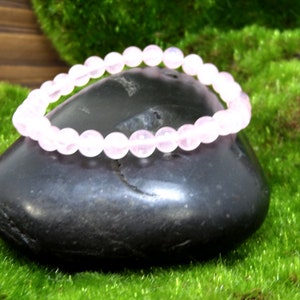 Rose Quartz, Pink Quartz Bracelet, Self Love Bracelet, Positive Energy Bracelet, Acceptance and Unconditional Love Symbol, Libra Taurus Gift image 5