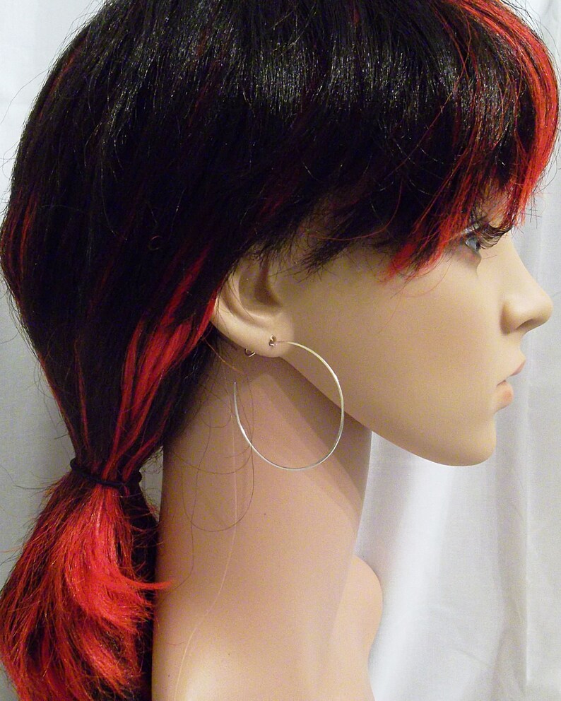 Large Sterling Silver Hoop Earrings | Thin Hoop Earrings