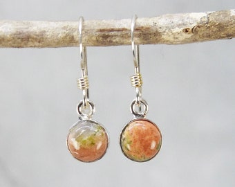 Petite Unakite Jasper Earrings