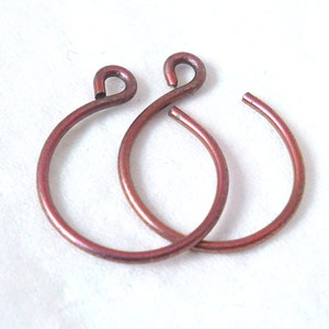 Tiny Pink Niobium Hoop Earrings Rose Pink Backward Hoops Hypoallergenic Lightweight Everyday Jewelry Gift for Her
