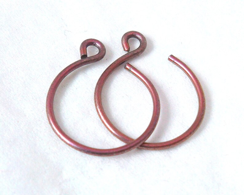 Tiny Pink Niobium Hoop Earrings Rose Pink Backward Hoops Hypoallergenic Lightweight Everyday Jewelry Gift for Her