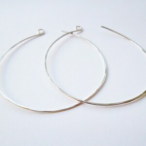 Large Sterling Silver Hoop Earrings | Thin Hoop Earrings