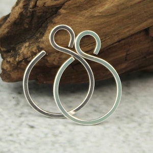 Tiny Silver Hoop Earrings, Mini Silver Hoop Earring, 0.5 inch Silver Hoop Earrings, Tiny Sterling Silver Hoop Earrings, Thin Silver Hoops image 1