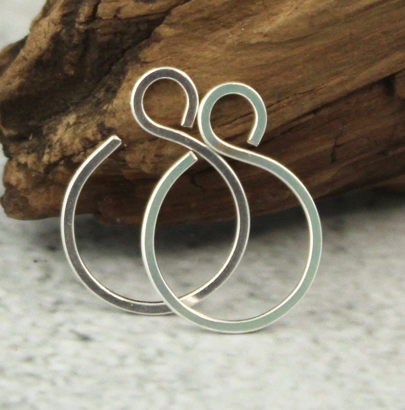 Tiny Silver Hoop Earrings, Mini Silver Hoop Earring, 0.5 inch Silver Hoop Earrings, Tiny Sterling Silver Hoop Earrings, Thin Silver Hoops image 1