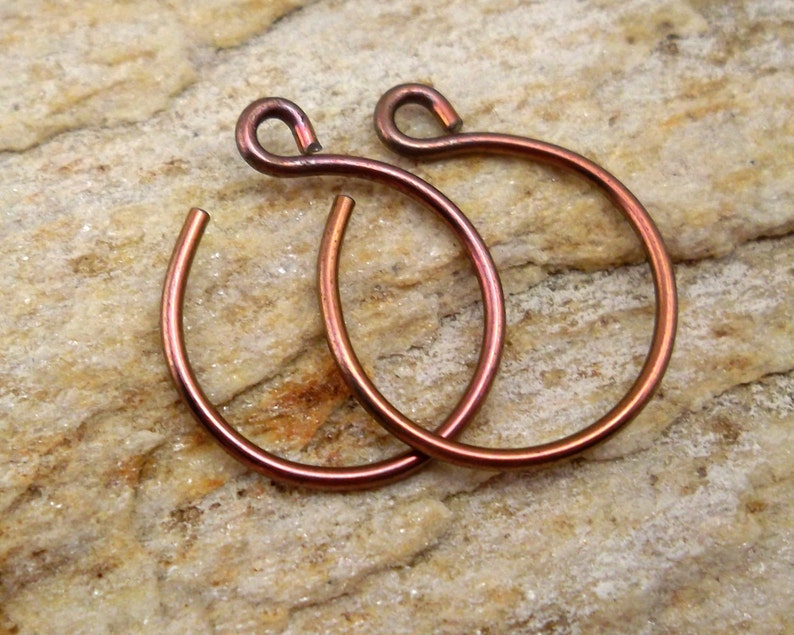 Tiny Pink Niobium Hoop Earrings Rose Pink Backward Hoops Hypoallergenic Lightweight Everyday Jewelry Gift for Her