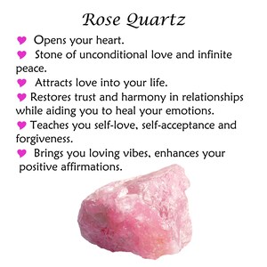 Rose Quartz, Pink Quartz Bracelet, Self Love Bracelet, Positive Energy Bracelet, Acceptance and Unconditional Love Symbol, Libra Taurus Gift image 9