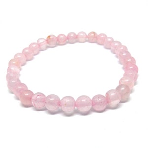 Rose Quartz, Pink Quartz Bracelet, Self Love Bracelet, Positive Energy Bracelet, Acceptance and Unconditional Love Symbol, Libra Taurus Gift image 3