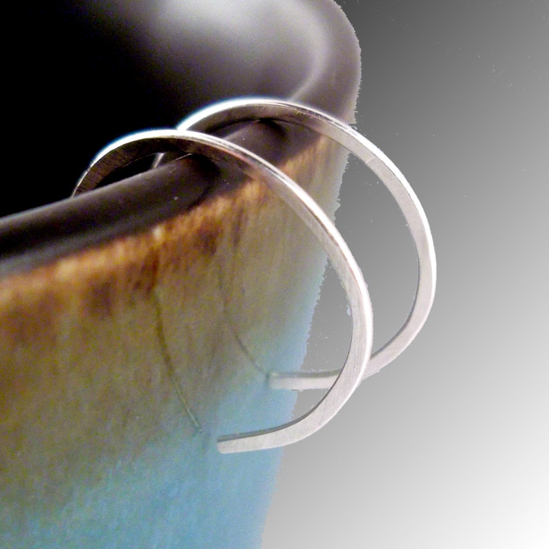 Tiny Silver Hoop Earrings, Delicate Sterling Silver Mini Hoop Earrings - 0.5 Inch Thin Sleek Everyday Jewelry