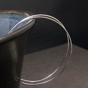 Large Sterling Silver Hoop Earrings | Thin Hoop Earrings