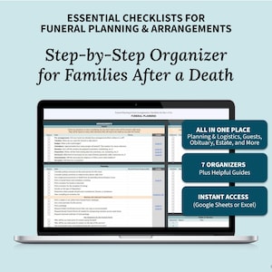 Funeral Planner & Other Arrangements After the Death of A Loved One (Digital Download)
