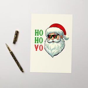 Papai Noel Ho Ho Yo | Cartão comemorativo