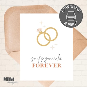 Cartão de casamento/noivado - Download digital instantâneo