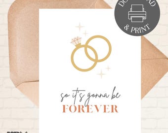Carte de mariage/fiançailles - téléchargement numérique instantané