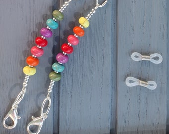 Colorful eyeglass or mask chain