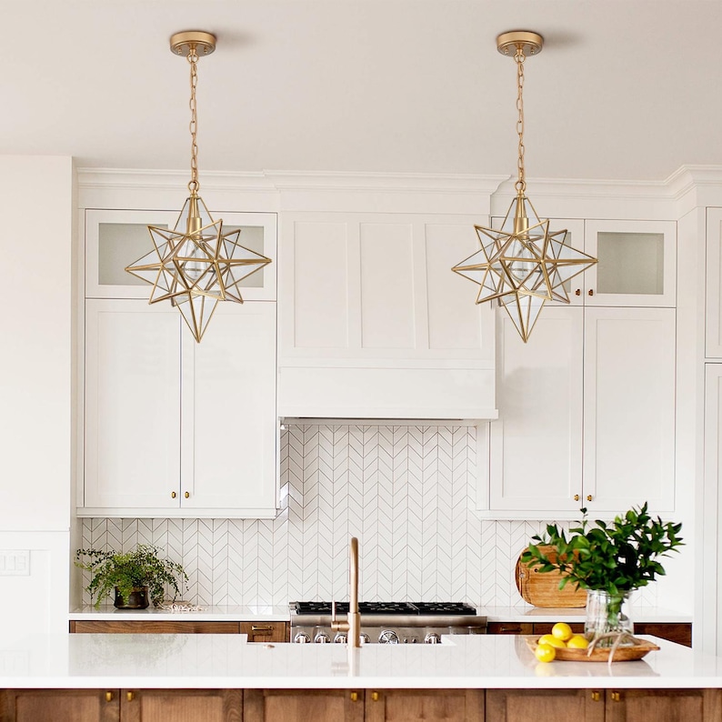 Portofino Moravian Star Pendant Lights Clear Glass Shade 16-Inches image 10