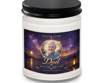 Vela conmemorativa "Amado para siempre" – Recuerdo fotográfico personalizado