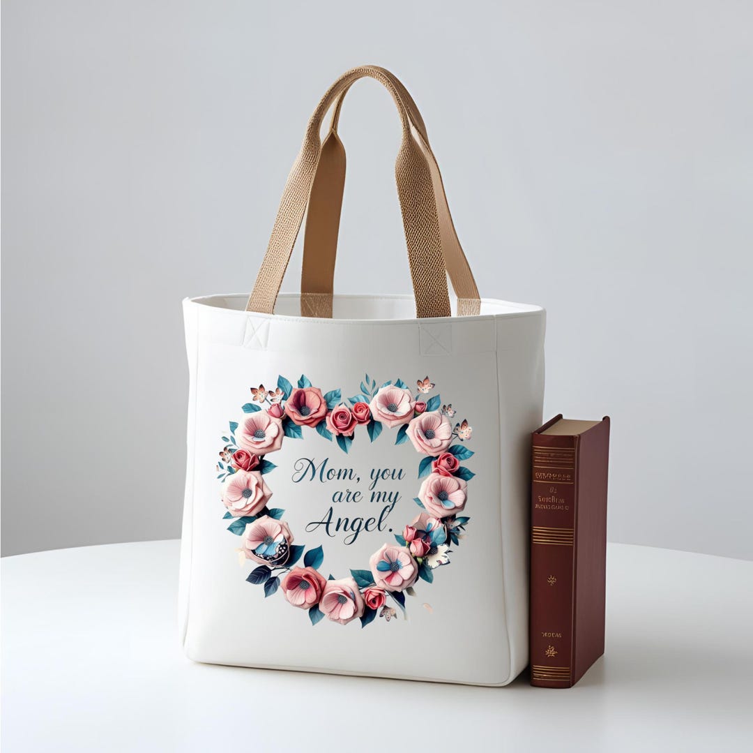 Rainbow Wings Floral Tote