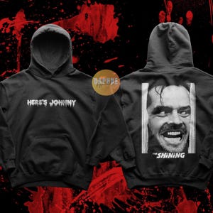 Unisex The Shining Hoodie | Jack Nicholson Sweatshirt | Vintage Stanley Kubrick Gift | Here's Johnny Sweatshirt | Halloween Scary Movie