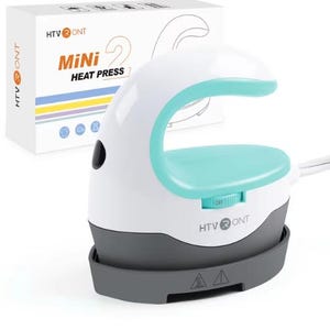 Prensa térmica portátil HTVRONT de segunda generación. Transferencia térmica sencilla, aplicación con plancha para prendas, bolsos, zapatos, sombreros y camisetas