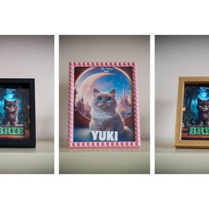 Custom Small Framed AI-Designed Pet Portrait, Disney-Inspired