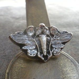 Handcrafted Fine Silver Moth Ring: Nature Inspired Witchy Jewelry