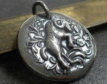 Aries Zodiac Astrology Jewelry Silver Pendant