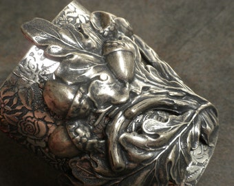 Natuur geïnspireerde sieraden zilveren manchetarmband Boho schoonheid