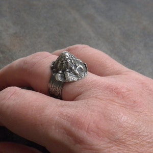 Bohemian Seashell Jewelry Silver Shell Statement Ring image 3