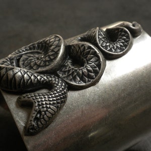 Silver Statement Cuff Snake Bracelet image 5