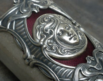 Art Nouveau Wedding Jewelry Wide Silver Cuff Bracelet for the Victorian Bride