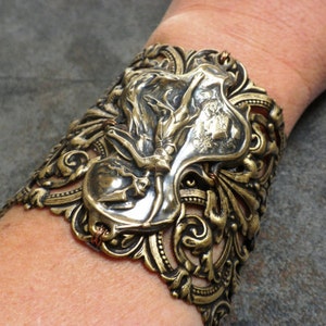 Viking Jewelry Valkyrie Norse Goddess Wide Cuff Bracelet image 3