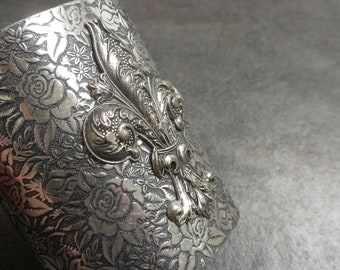 Extra Wide Silver Statement Cuff Bracelet