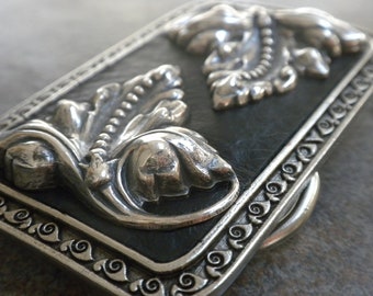 Black and Silver Belt Buckle for Women Nouveau Bohemian Accessory