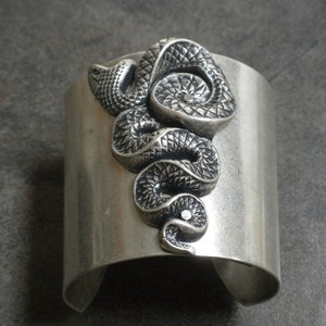 Silver Statement Cuff Snake Bracelet image 3