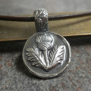 Outlander Jewelry Scottish Thistle Pendant Necklace