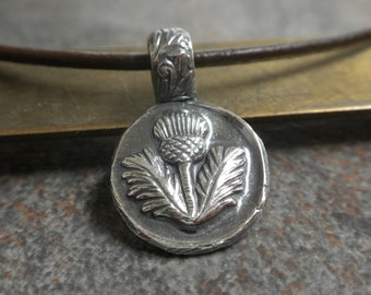 Outlander Jewelry Scottish Thistle Pendant Necklace