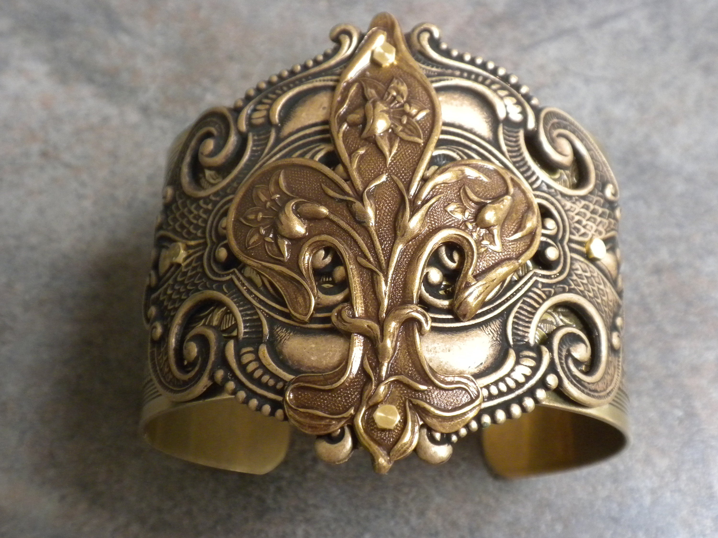 Fleur de lis cuff bracelet clearance