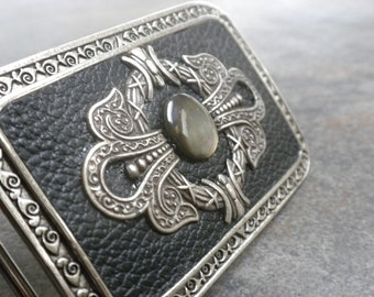 Unisex Belt Buckle Celtic Black and Silver