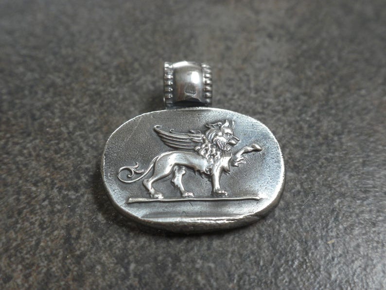 Italy Lover Gift Winged Lion of Venice Pendant Necklace image 7