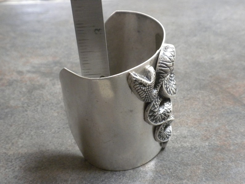 Silver Statement Cuff Snake Bracelet image 6