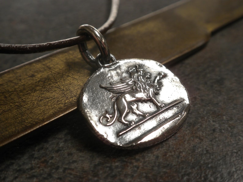 Italy Lover Gift Winged Lion of Venice Pendant Necklace image 13