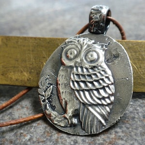 Creative Wildlife Owl Jewelry Silver Owl Pendant Woodland Animal