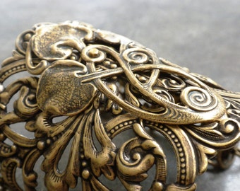 Bohemian Jewelry Boho Wedding Bracelet for Women Brass Filigree