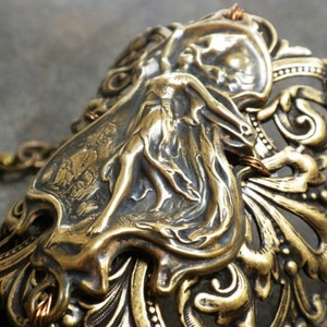 Viking Jewelry Valkyrie Norse Goddess Wide Cuff Bracelet image 1