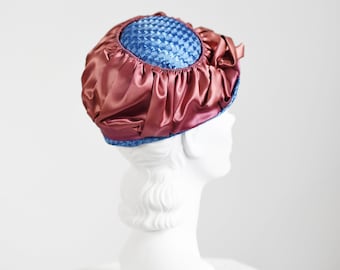 SALE 1960s Blue Bubble Hat